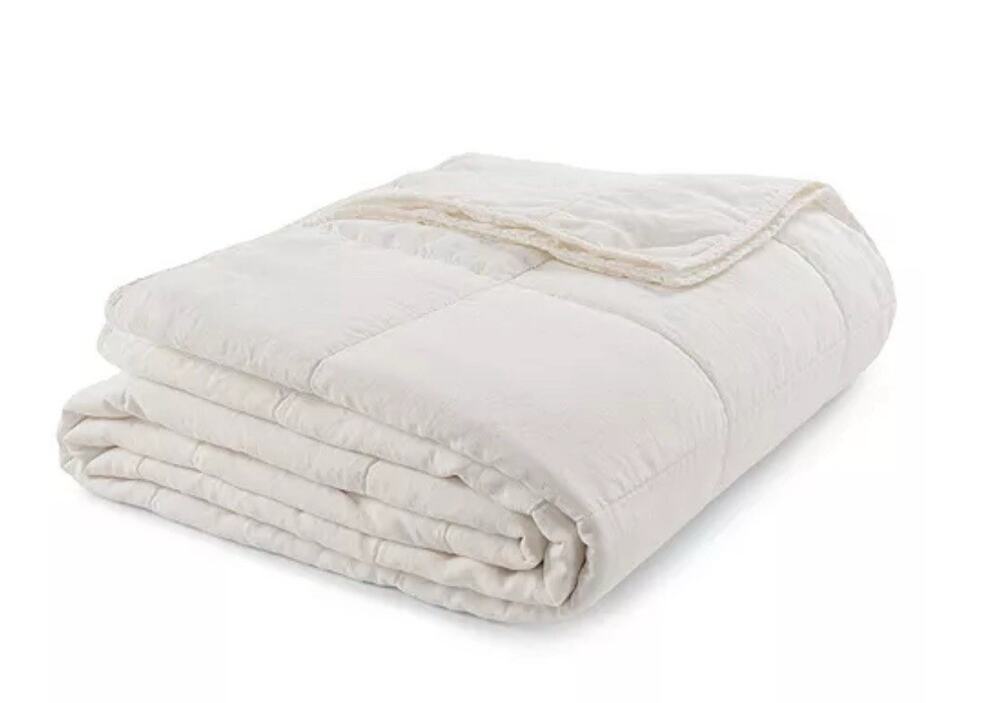 Hamam Wrinkle Washed Linen KING Quilt Ivory